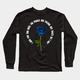 roses blue, black Long Sleeve T-Shirt